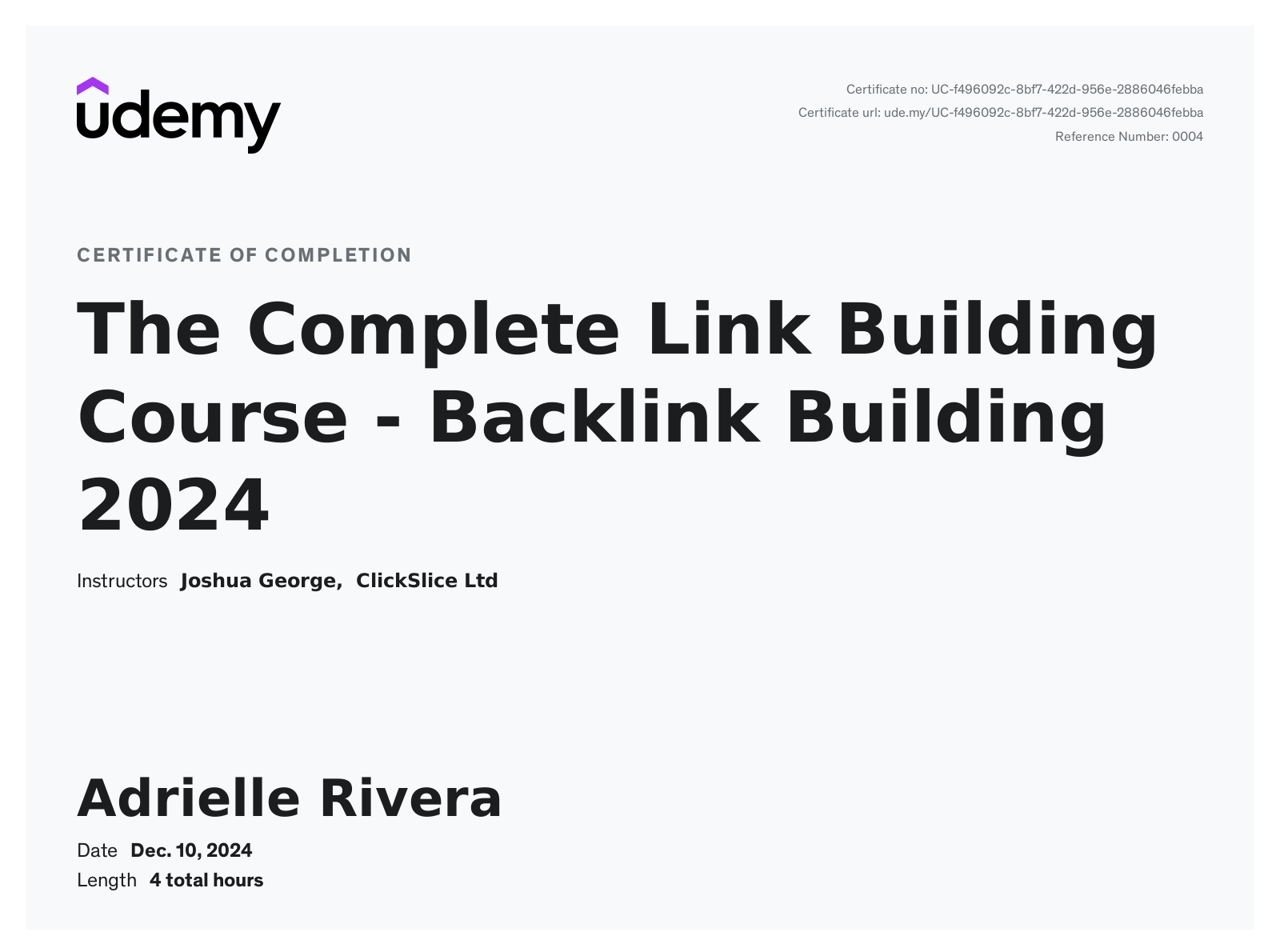 Udemy BackLink Building
